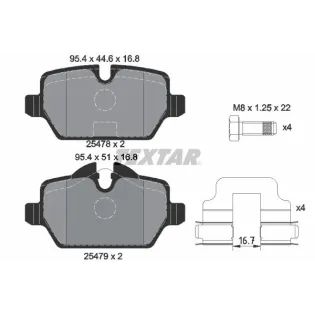 TEXTAR 2547801 Juego de pastillas de freno