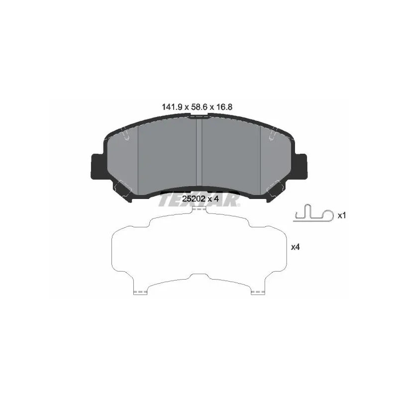 TEXTAR 2520201 Juego de pastillas de freno