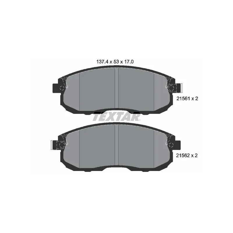 TEXTAR 2156201 Juego de pastillas de freno