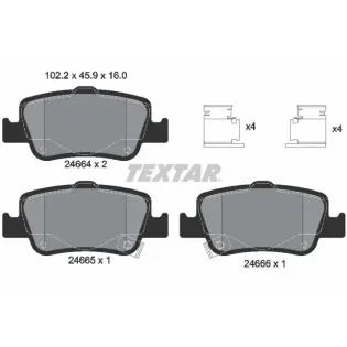 TEXTAR 2466401 Juego de pastillas de freno