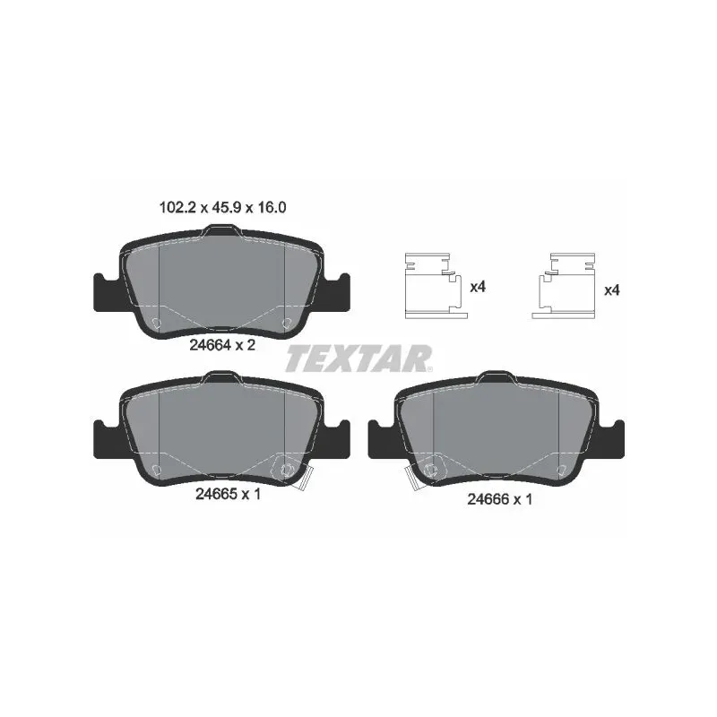 TEXTAR 2466401 Juego de pastillas de freno