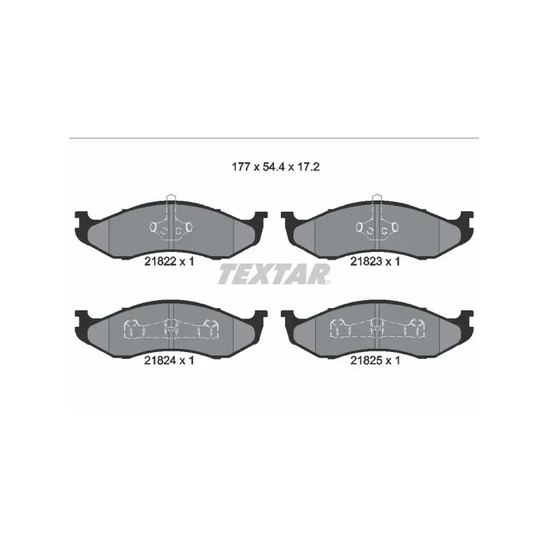 TEXTAR 2182202 Juego de pastillas de freno