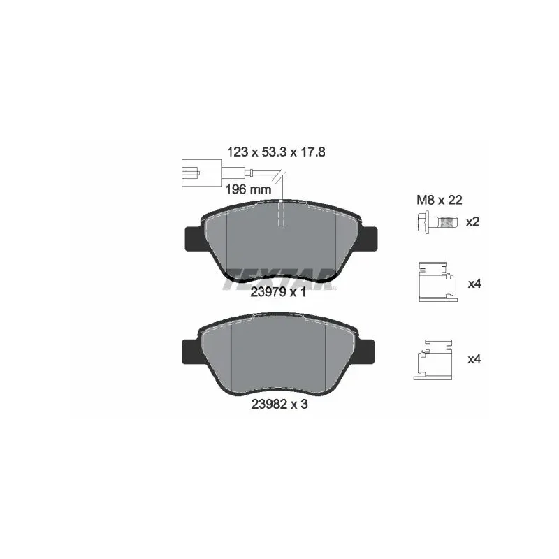 TEXTAR 2397903 Juego de pastillas de freno