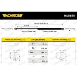 MONROE ML5658 Muelle neumático, maletero/compartimento de carga