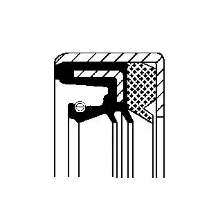 CORTECO 12016360B Retén para ejes, diferencial