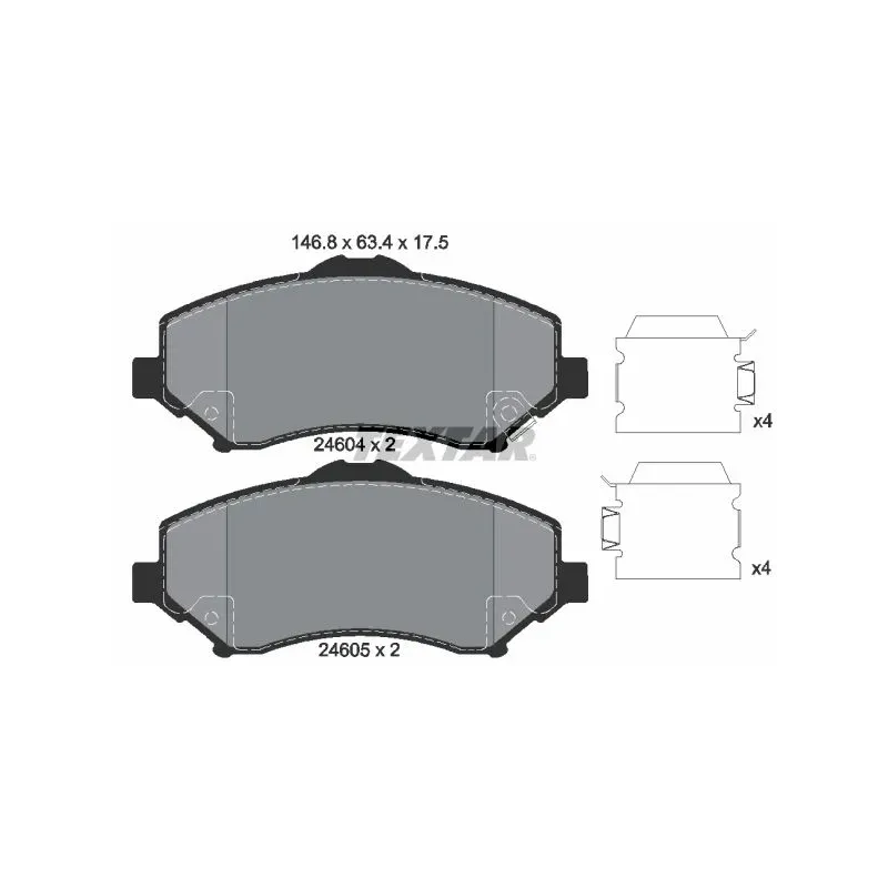 TEXTAR 2460402 Juego de pastillas de freno