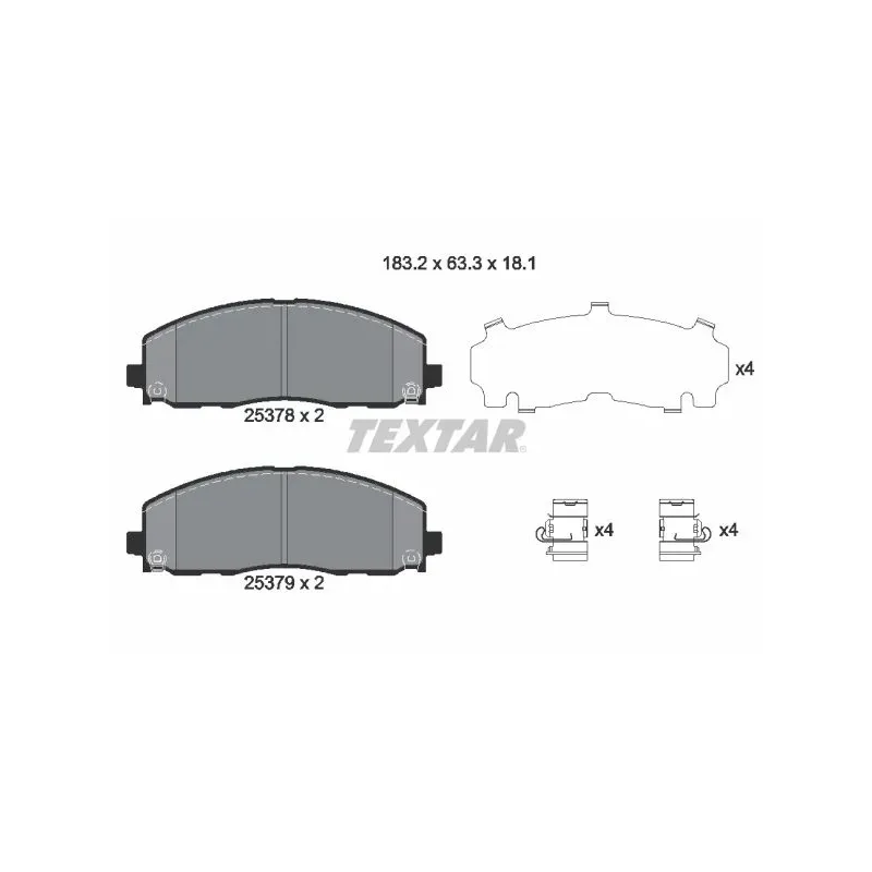 TEXTAR 2537801 Juego de pastillas de freno
