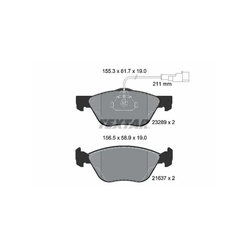 TEXTAR 2328902 Juego de pastillas de freno