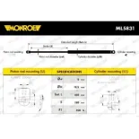 MONROE ML5831 Muelle neumático, maletero/compartimento de carga