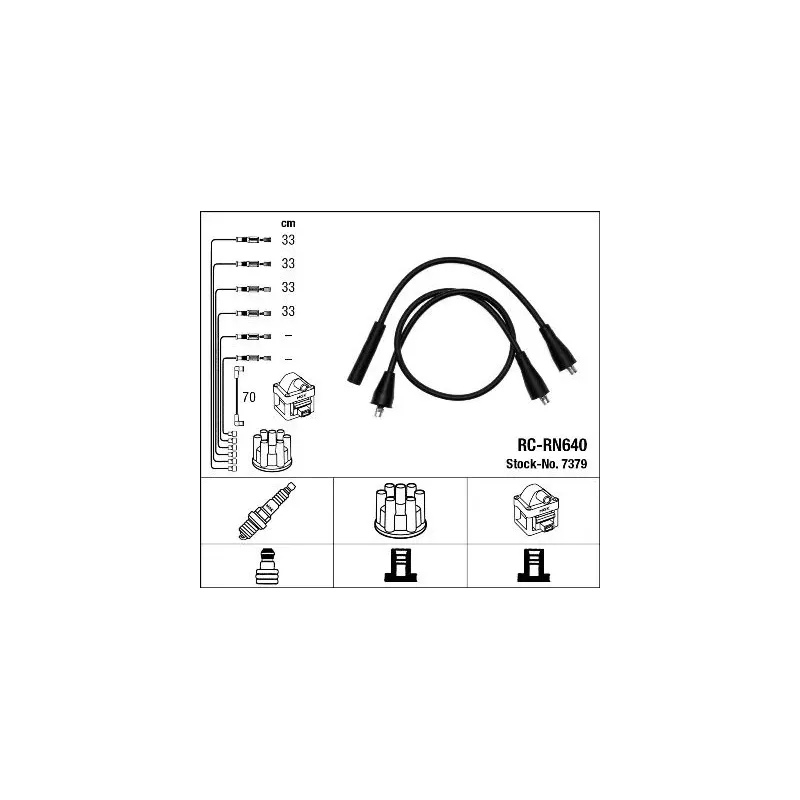 NGK 7379 Juego de cables de encendido