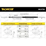 MONROE ML5728 Muelle neumático, maletero/compartimento de carga