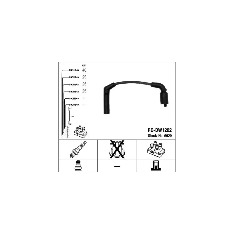 NGK 6020 Juego de cables de encendido
