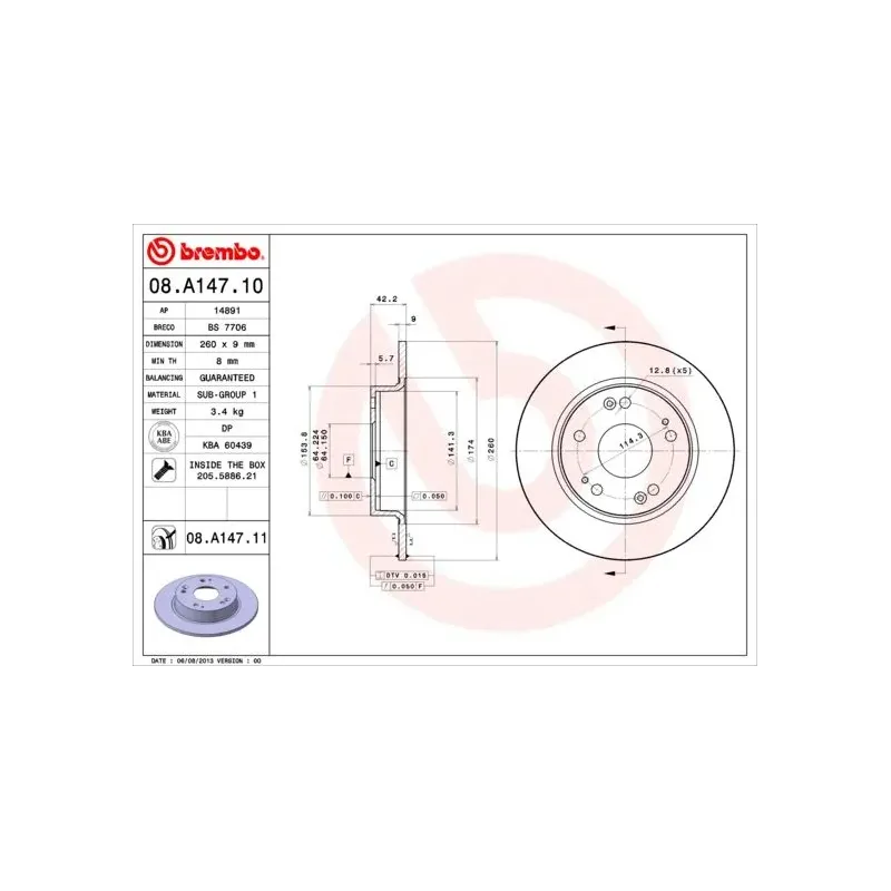 AP 14891 Disco de freno