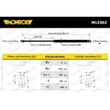 MONROE ML5263 Muelle neumático, capó de motor