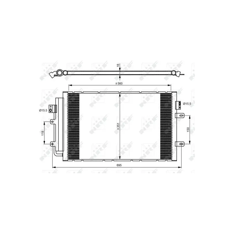 NRF 350083 Condensador, aire acondicionado