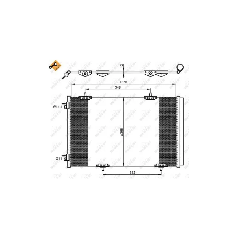 NRF 350066 Condensador, aire acondicionado