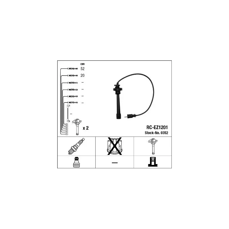 NGK 0352 Juego de cables de encendido