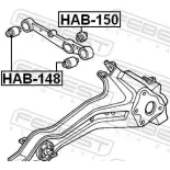 FEBEST HAB-148 Suspensión, Brazo oscilante