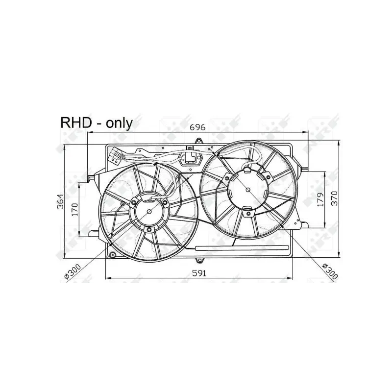 NRF 47033 Ventilador, refrigeración del motor