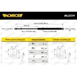 MONROE ML5219 Muelle neumático, maletero/compartimento de carga