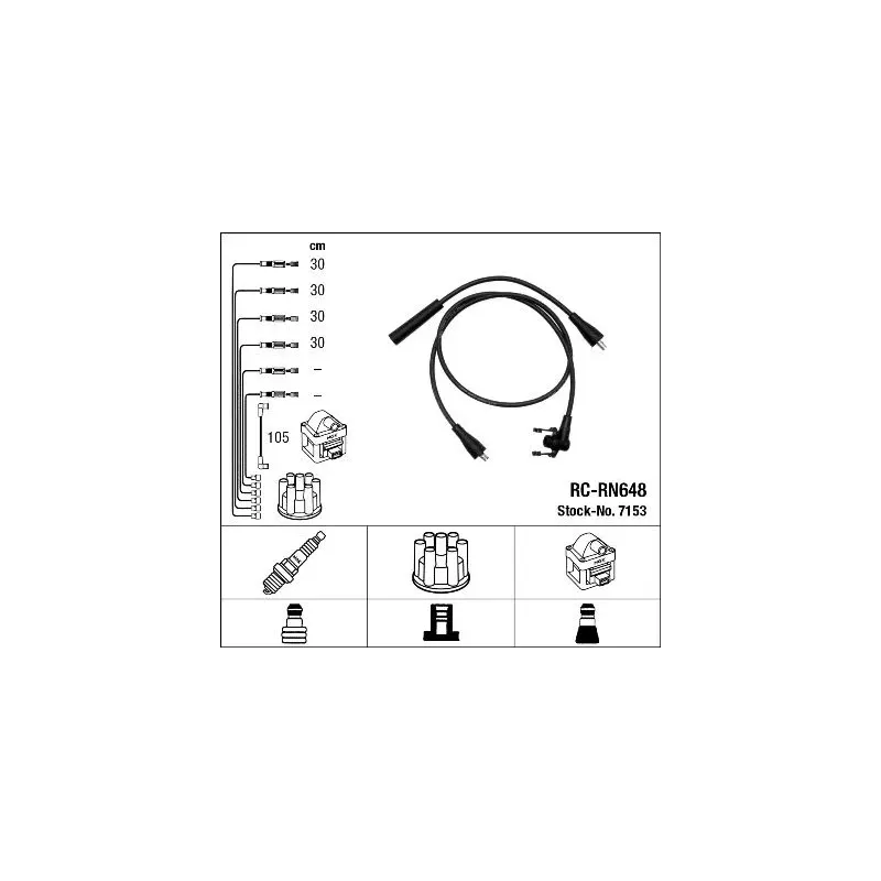 NGK 7153 Juego de cables de encendido