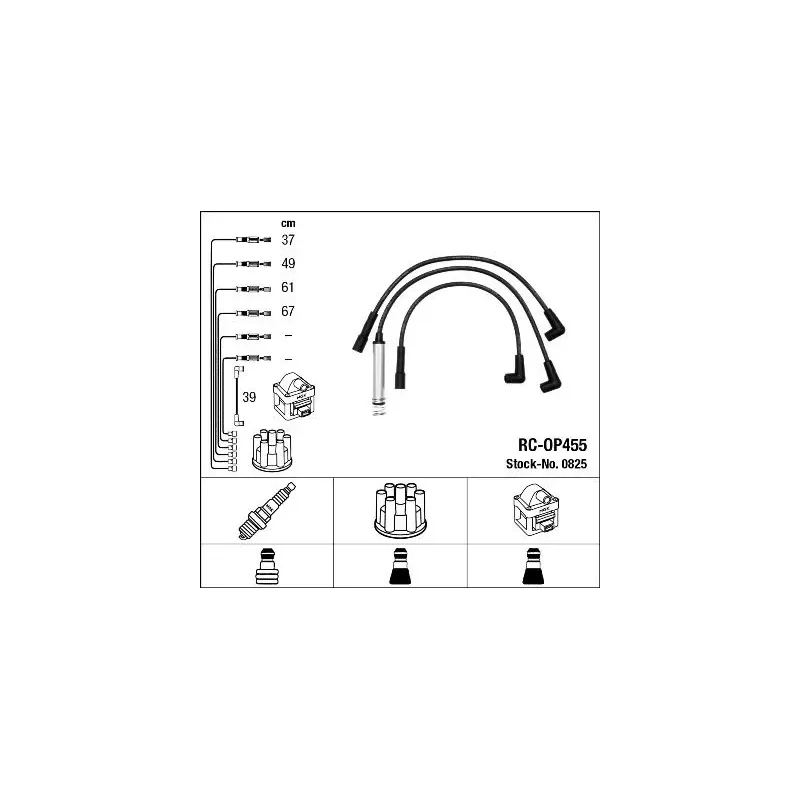 NGK 0825 Juego de cables de encendido