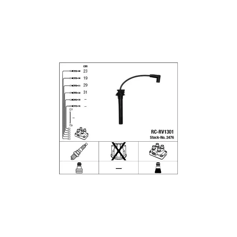 NGK 2476 Juego de cables de encendido
