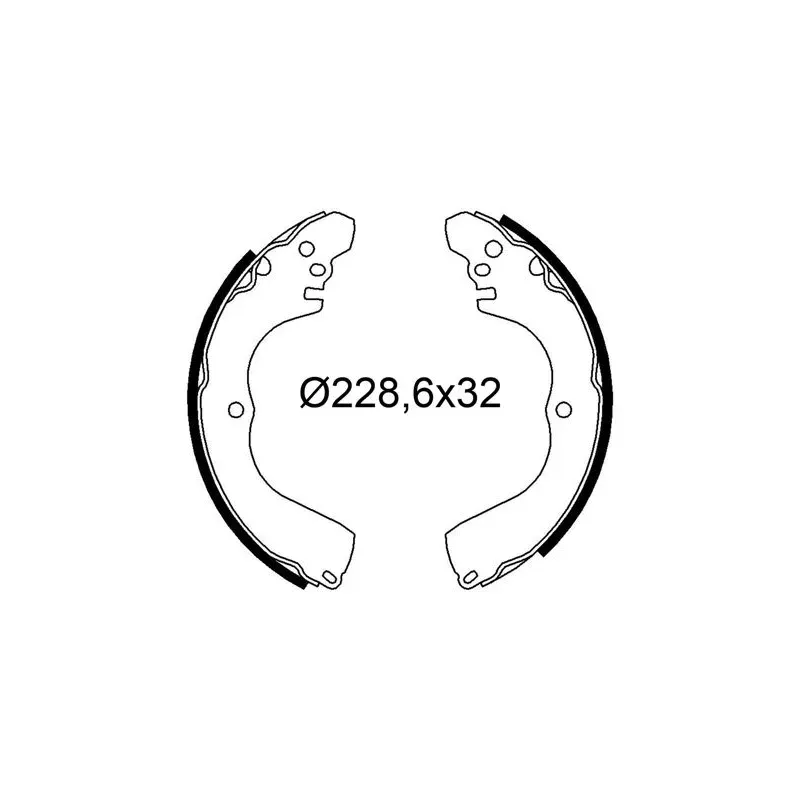 VALEO 564287 Juego de zapatas de frenos