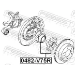 FEBEST 0482-V75R Buje de rueda