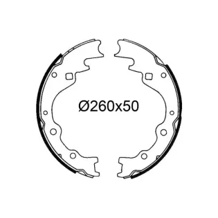 VALEO 564297 Juego de zapatas de frenos