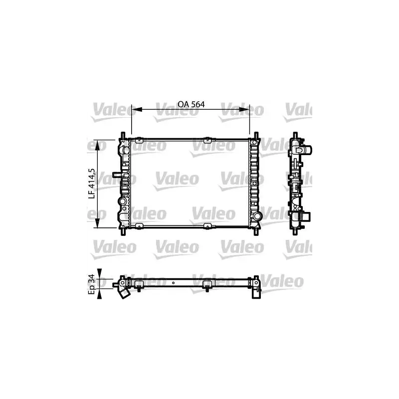 VALEO 732623 Radiador, refrigeración del motor