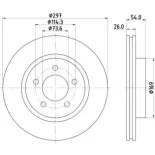 HELLA 8DD 355 117-221 Disco de freno (Unidad)