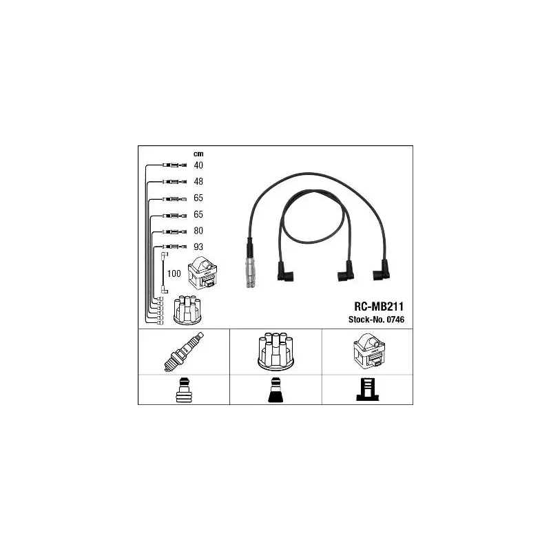 NGK 0746 Juego de cables de encendido