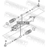 FEBEST 3422-PAN Articulación axial, barra de acoplamiento