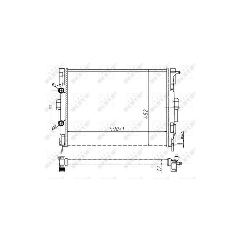 NRF 58329A Radiador, refrigeración del motor
