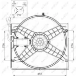 NRF 47442 Ventilador, refrigeración del motor