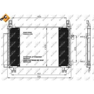 NRF 35654 Condensador, aire acondicionado