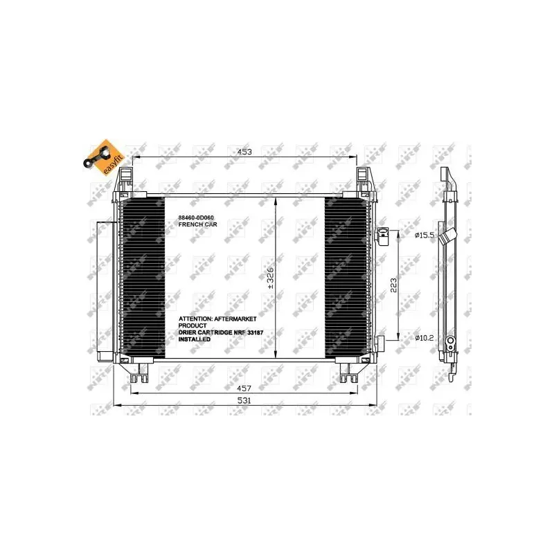 NRF 35654 Condensador, aire acondicionado
