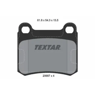 TEXTAR 2068703 Juego de pastillas de freno