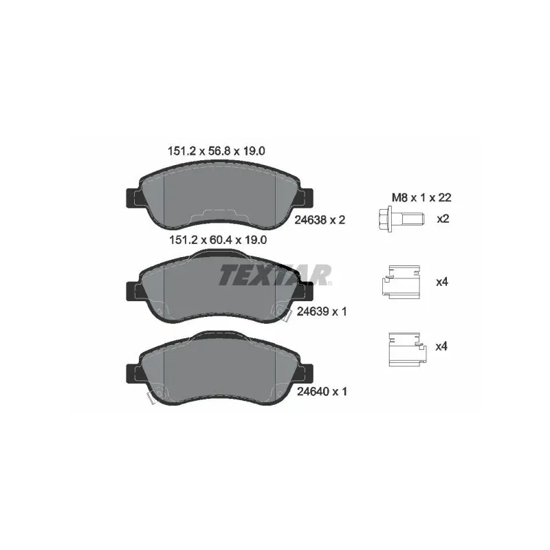 TEXTAR 2463801 Juego de pastillas de freno