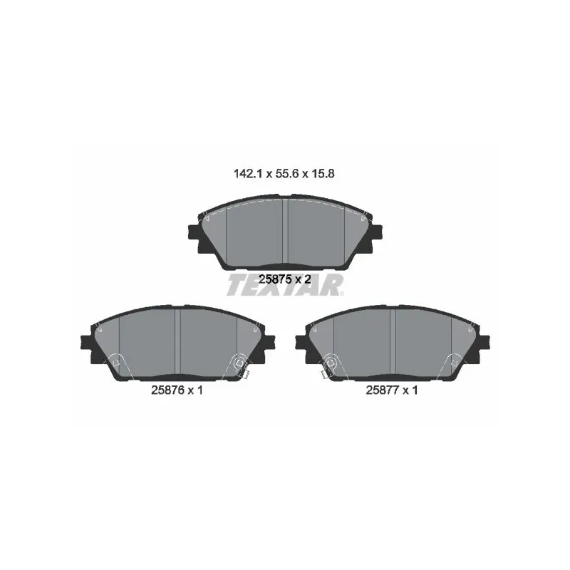 TEXTAR 2587501 Juego de pastillas de freno