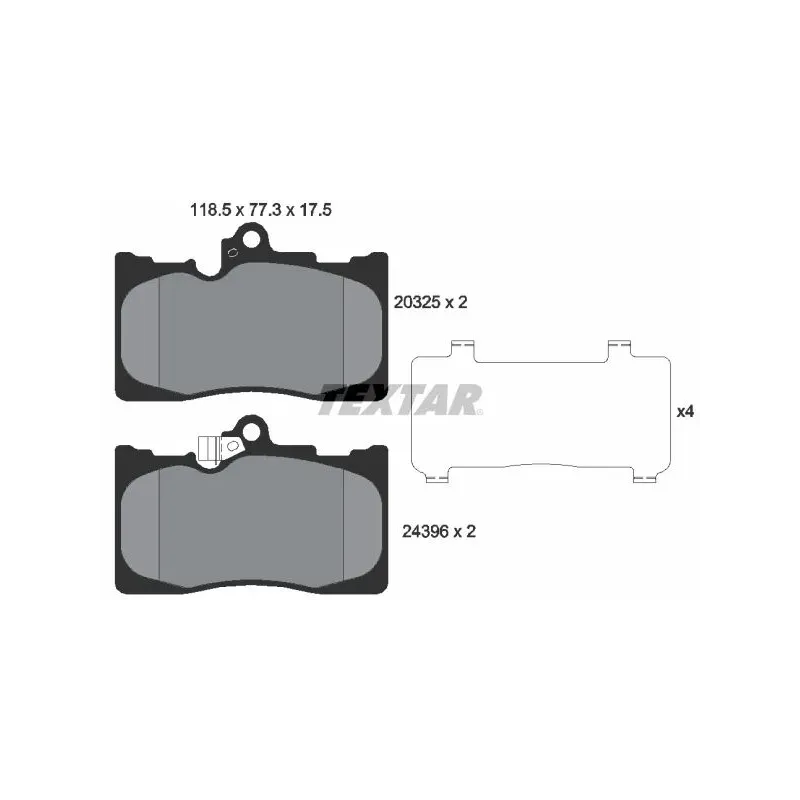 TEXTAR 2032501 Juego de pastillas de freno
