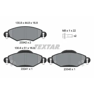 TEXTAR 2334001 Juego de pastillas de freno