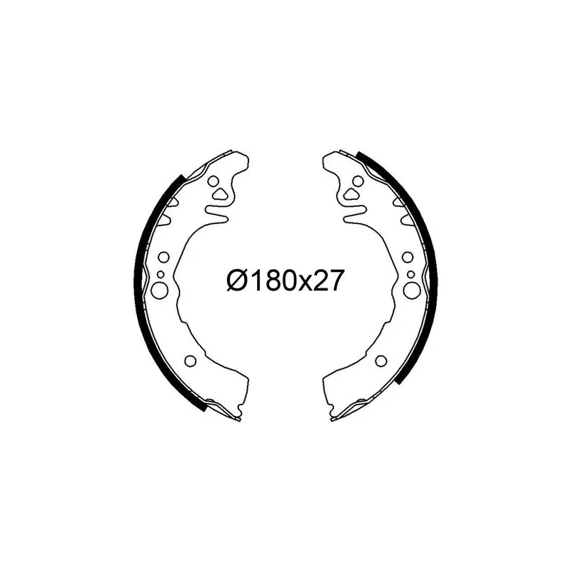 VALEO 564242 Juego de zapatas de frenos