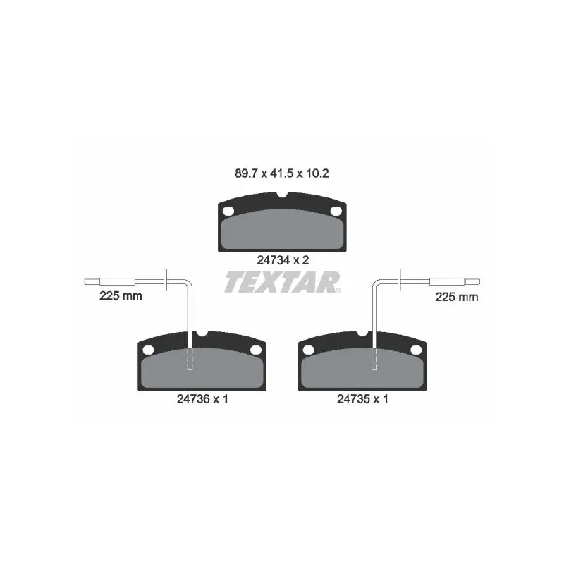 TEXTAR 2473401 Juego de pastillas de freno