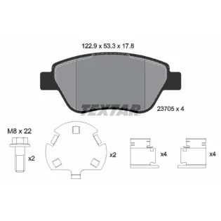 TEXTAR 2370507 Juego de pastillas de freno