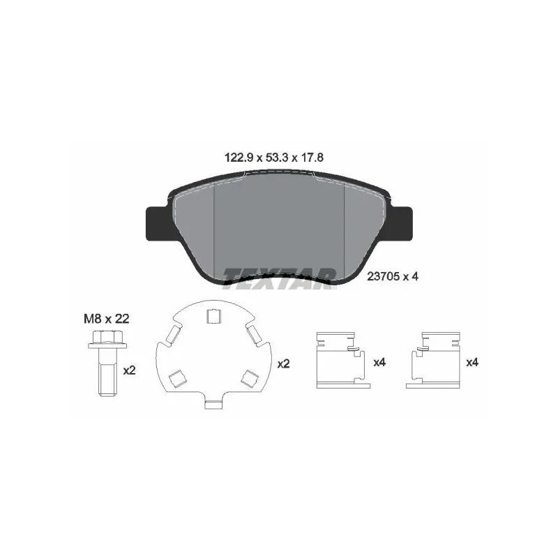 TEXTAR 2370507 Juego de pastillas de freno