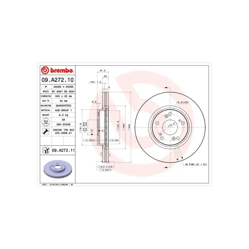 AP 25085 Disco de freno