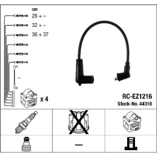 NGK 44318 Juego de cables de encendido