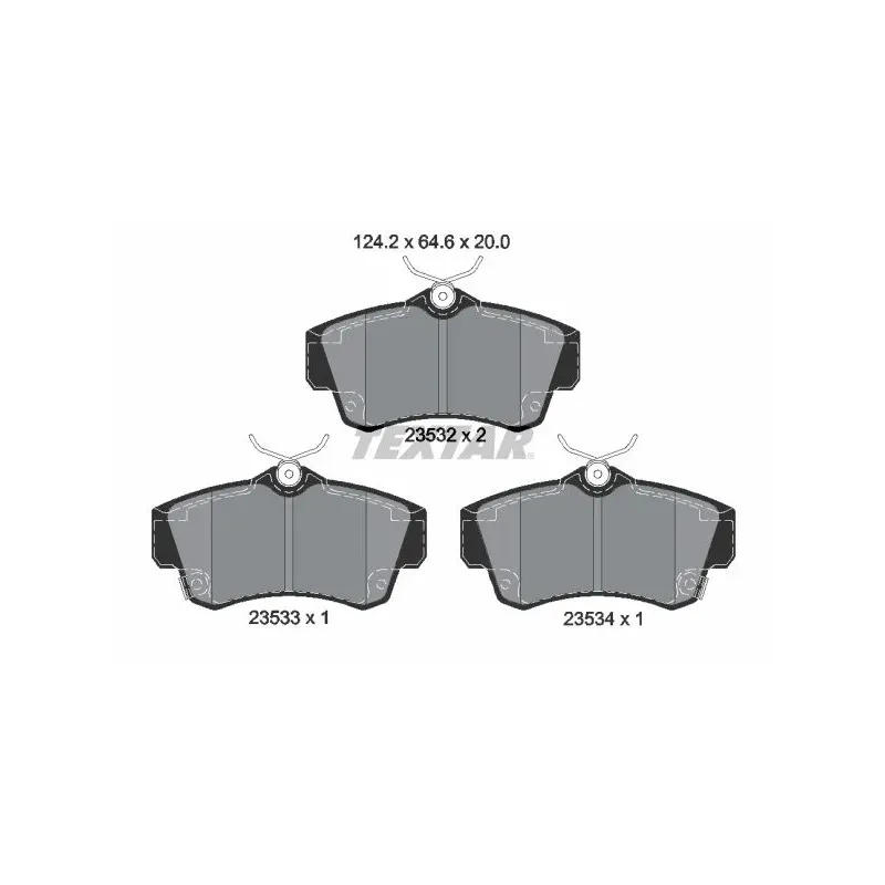 TEXTAR 2353202 Juego de pastillas de freno